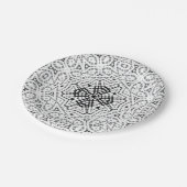 Assiettes En Carton Motif géométrique blanc et noir (Angle)