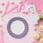 Assiettes En Carton Motif géométrique de l'arabe mauve (Fête)