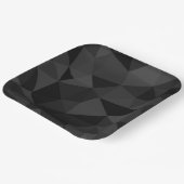 Assiettes En Carton Motif géométrique gris foncé et noir (Angulaire)