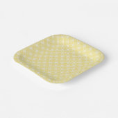 Assiettes En Carton Motif géométrique moderne Sunny Pastel Jaune (Angulaire)