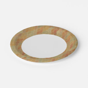 Assiettes En Carton motif géométrique rétro 2