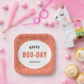 Assiettes En Carton Motif Ghosts mignon Happy 'Boo Day' Personnalisé (Fête)