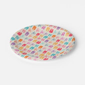 Assiettes En Carton Motif grunge de dent (Angle)