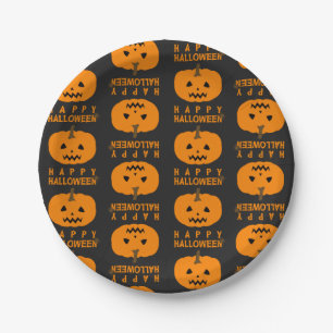 Assiettes En Carton Motif Halloween avec plaque de papier Citrouille
