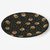 Assiettes En Carton motif hamburger (Angle)