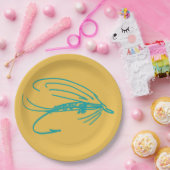 Assiettes En Carton Motif Harlequin Fly Fishing Lures (Fête)