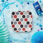 Assiettes En Carton Motif Hexagon d'Art Moderne (Fête)