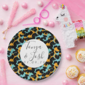 Assiettes En Carton Motif imprimé léopard coloré Mariage Moderne (Fête)