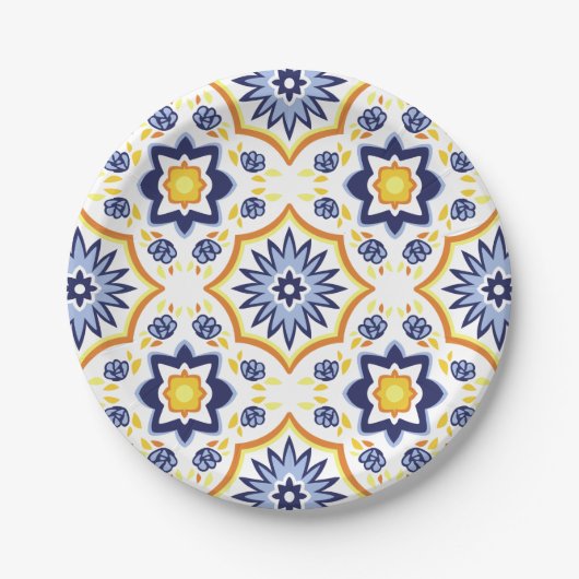 Assiettes En Carton motif islamique traditionnel (Devant)