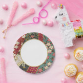 Assiettes En Carton motif japonais d'origami (Fête)