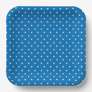 Assiettes En Carton Motif jaune moutarde pois blancs Papier Pl