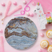 Assiettes En Carton Motif Lace Agate Rock (Fête)