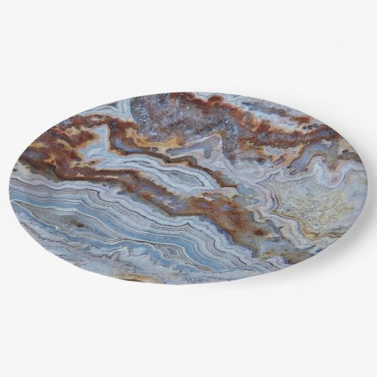 Assiettes En Carton Motif Lace Agate Rock (Angle)