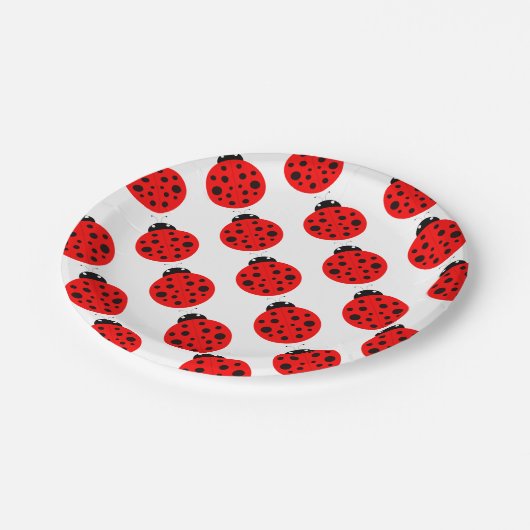 Assiettes En Carton Motif Ladybug (Angle)