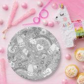 Assiettes En Carton motif lama 4 (Fête)