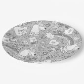 Assiettes En Carton motif lama 4 (Angle)