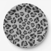 Assiettes En Carton Motif léopard noir et gris, motif guépard (Devant)