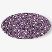 Assiettes En Carton Motif léopard, Spots léopards, Leopard pourpre (Angle)