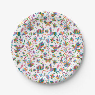 Assiettes En Carton Motif lumineux à l'ottomi mexicain