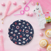 Assiettes En Carton Motif marin nautique (Fête)