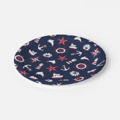 Assiettes En Carton Motif marin nautique (Angle)