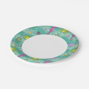 Assiettes En Carton Motif maritime d'été