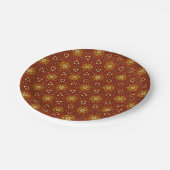 Assiettes En Carton Motif Masala Brown épicé (Angle)