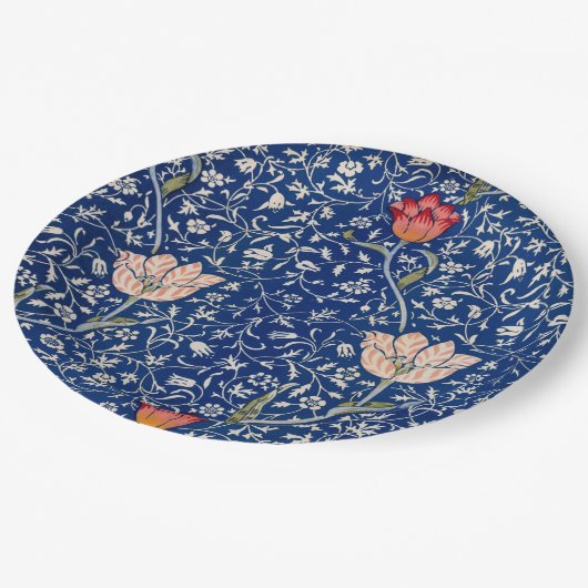 Assiettes En Carton Motif Medway (par William Morris) (Angle)