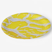Assiettes En Carton Motif melon jaune (Angle)