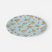Assiettes En Carton Motif mignon capybara (Angle)