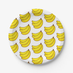 Assiettes En Carton Motif mignon de banane