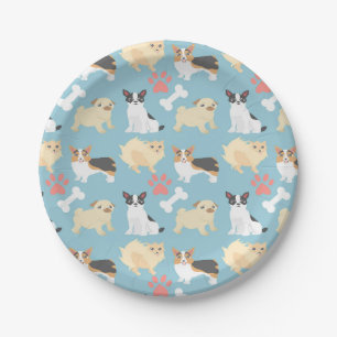 Assiettes En Carton Motif mignon de chien