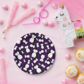 Assiettes En Carton Motif mignon de pingouin violet (Fête)