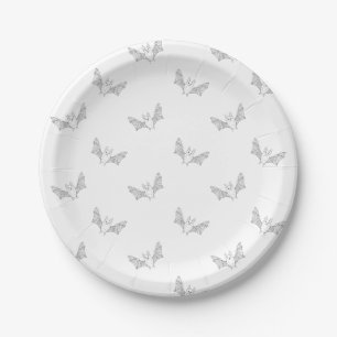 Assiettes En Carton Motif minimaliste de chauve-souris en ligne art po