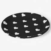 Assiettes En Carton Motif minimaliste noir et blanc (Angle)