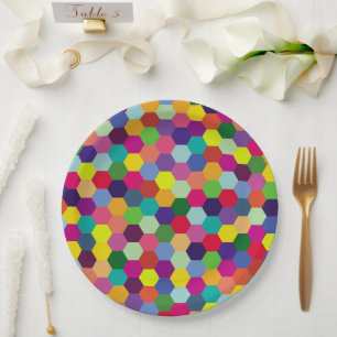 Assiettes En Carton Motif Moderne Colorful - Housseur de printemps mod