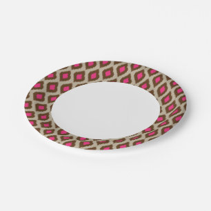Assiettes En Carton motif moderne de ikat