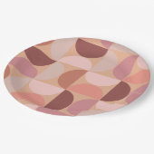 Assiettes En Carton Motif moderne du milieu du siècle Peach Fuzz (Angle)