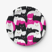 Assiettes En Carton Motif moderne mignon de chat de Kitty (Devant)