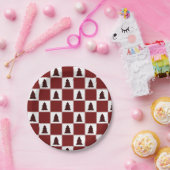 Assiettes En Carton Motif moderne Red Buffalo Plaid Christmas Tree (Fête)