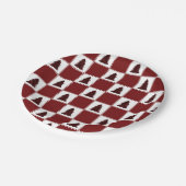 Assiettes En Carton Motif moderne Red Buffalo Plaid Christmas Tree (Angle)