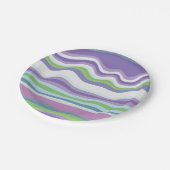 Assiettes En Carton Motif moderne violet rose (Angle)