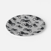 Assiettes En Carton Motif moto (Angle)