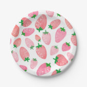 Assiettes En Carton Motif mûre fraise (Devant)