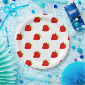 Assiettes En Carton Motif mûre fraise (Fête)