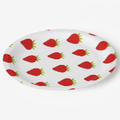 Assiettes En Carton Motif mûre fraise (Angle)
