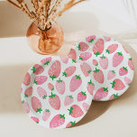 Assiettes En Carton Motif mûre fraise<br><div class="desc">Cute fraise motif plaques de papier.</div>