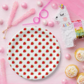 Assiettes En Carton Motif mûre fraise (Fête)