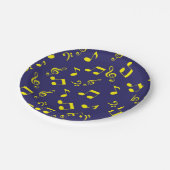 Assiettes En Carton Motif musical (Angle)