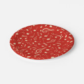 Assiettes En Carton Motif musical (Angle)